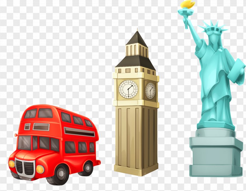 Vector Cartoon Travel United Kingdom Big Ben Png