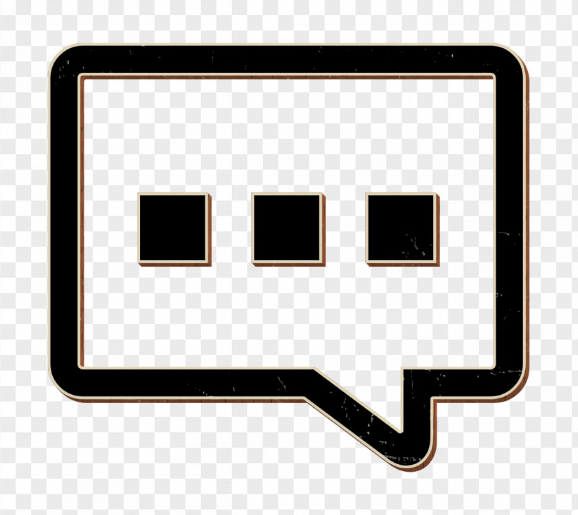 Chat Icon Comment Bubble With Three Squares Icon Speeches Icon PNG