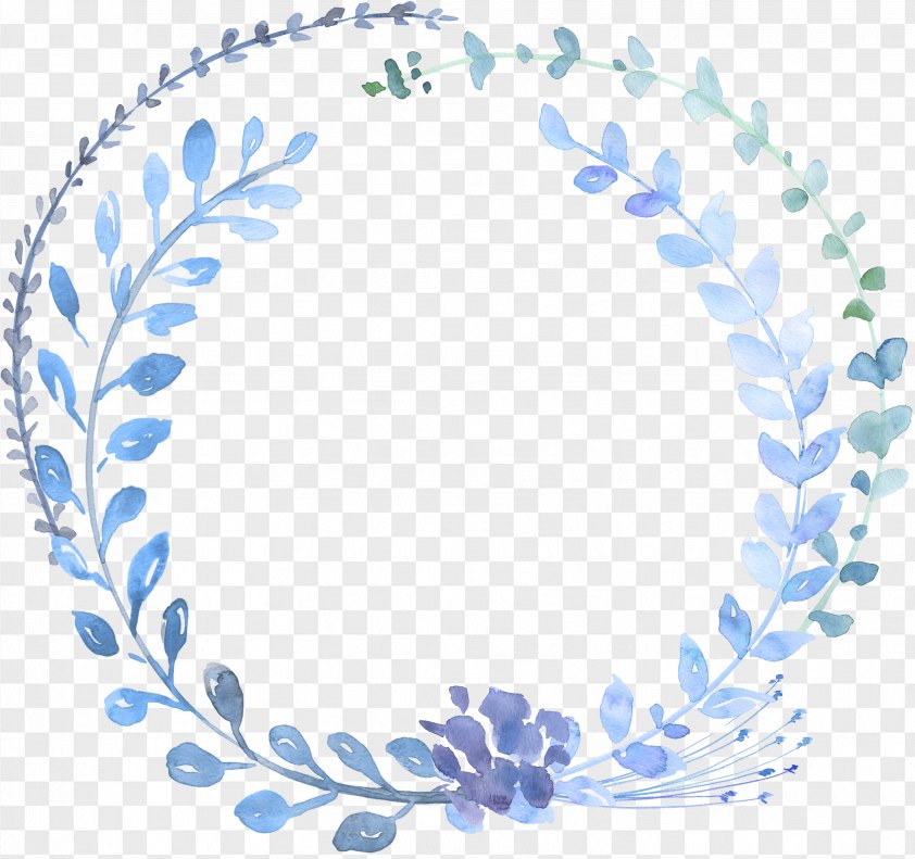 Floral Wreath Picture Frame PNG