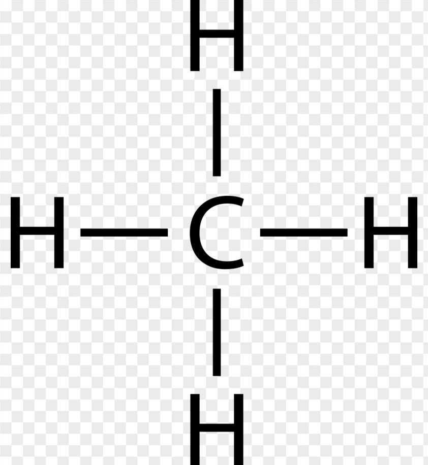 Lewis Structure Molecular Geometry Methane Molecule Chemical Formula PNG