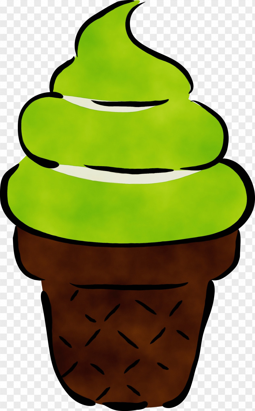 Ice Cream Cone Plant Green Flowerpot Tree PNG