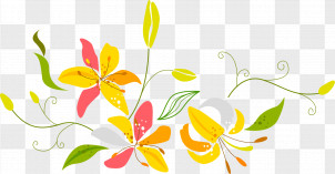 Flower Border Flower Background Floral Line PNG